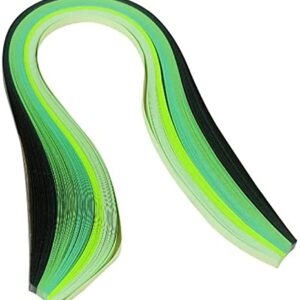 ODETOJOY Quilling Paper Gradient Quilling Strips 5MM Crafts Paper Filigrana Color Ramps Chromatic Crescendo 120pcs Length 21inch (Green)