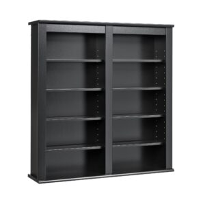 prepac double wall mounted storage, black