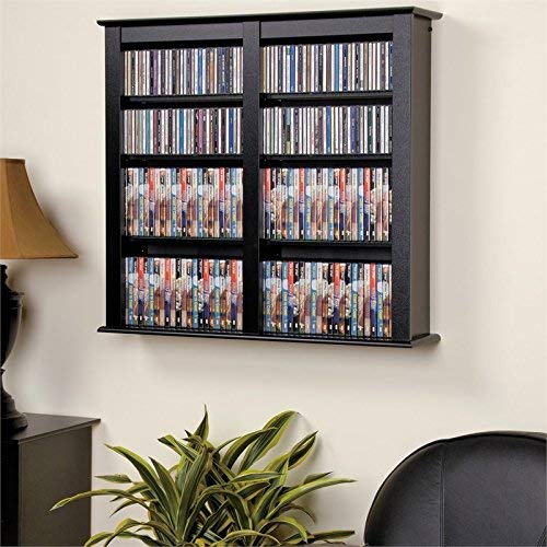 Prepac Double Wall Mounted Storage, Black