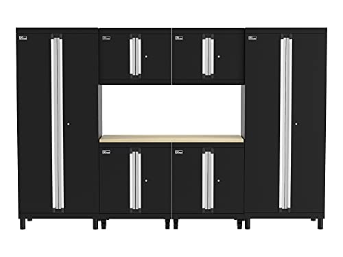 ClosetMaid ProGarage Wall Cabinet with Two Doors Lock and Shelf, for Garage Storage, Heavy Duty Steel, Black