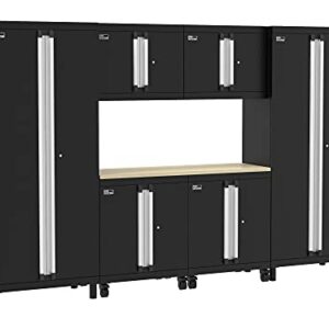 ClosetMaid ProGarage Wall Cabinet with Two Doors Lock and Shelf, for Garage Storage, Heavy Duty Steel, Black