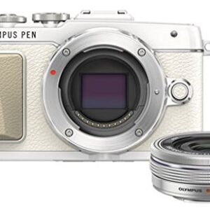 Olympus PEN Lite E-PL7 (White) with 14-42mm F3.5-6.3 EZ Lens (Silver) - International Version (No Warranty)