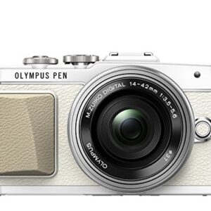 Olympus PEN Lite E-PL7 (White) with 14-42mm F3.5-6.3 EZ Lens (Silver) - International Version (No Warranty)