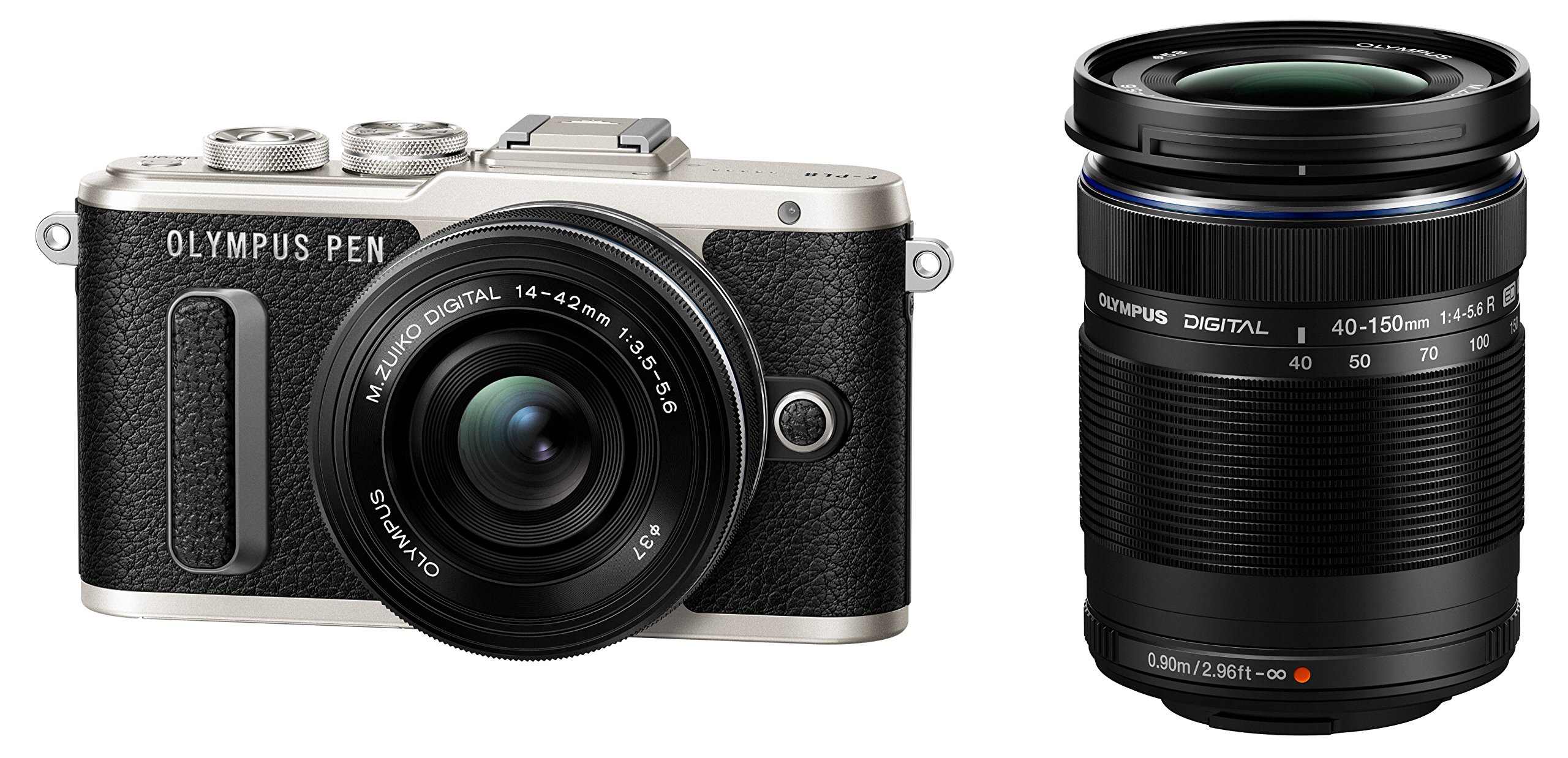 OLYMPUS PEN E-PL8 EZ double zoom kit [black][International Version, No Warranty]