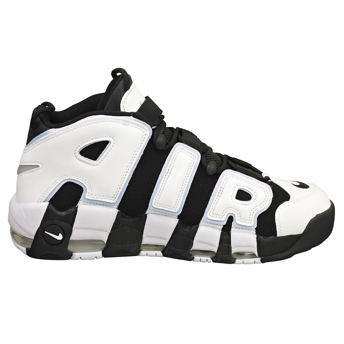 Nike Men's Air More Uptempo '96 Sneakers, Black/White-multi-color, 10.5