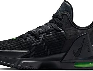 Nike Lebron Witness VI Mens Basketball Trainers Cz4052 Sneakers Shoes, Black/Black-Anthracite-Volt, 12 M US