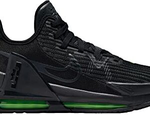 Nike Lebron Witness VI Mens Basketball Trainers Cz4052 Sneakers Shoes, Black/Black-Anthracite-Volt, 12 M US