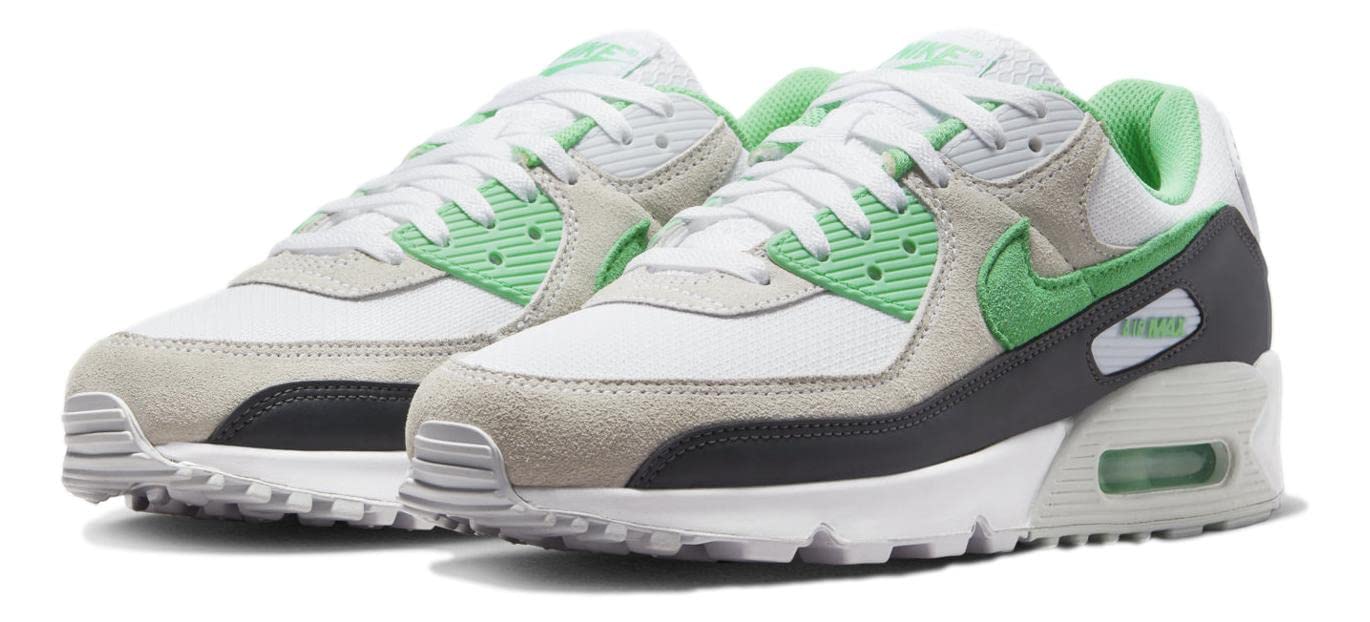 Nike Air Max 90 Men's Shoes (White/Spring Green-Anthracite, us_Footwear_Size_System, Adult, Men, Numeric, Medium, Numeric_11)