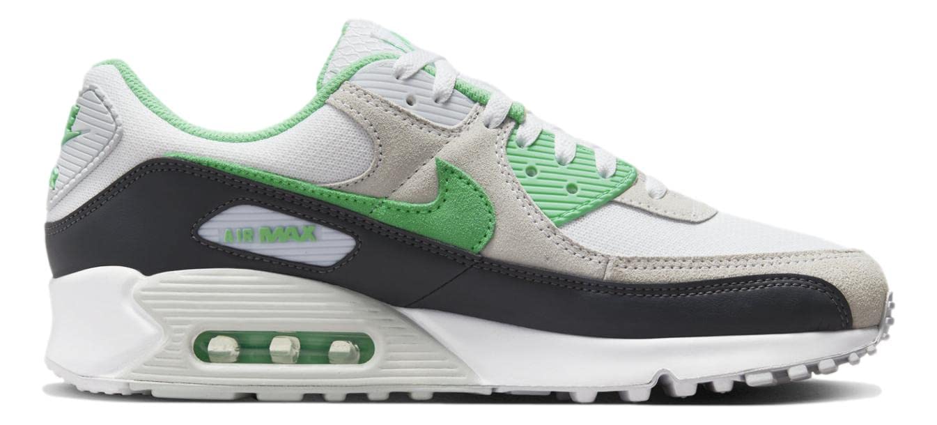 Nike Air Max 90 Men's Shoes (White/Spring Green-Anthracite, us_Footwear_Size_System, Adult, Men, Numeric, Medium, Numeric_11)