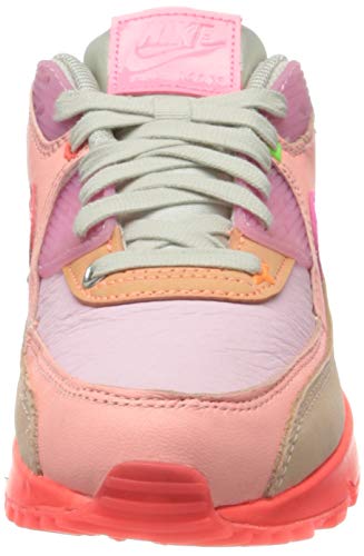 Nike Women's Air Max 90, Bright Crimson/Pure Platinum, 10.5