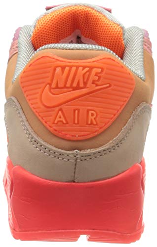 Nike Women's Air Max 90, Bright Crimson/Pure Platinum, 10.5