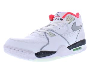 nike air flight 89 mens shoes size 9.5, color: white/silver