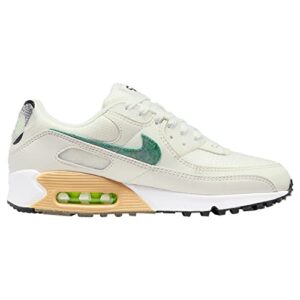 Nike Women's Air Max 90 SE Shoes, Black/Green, 10