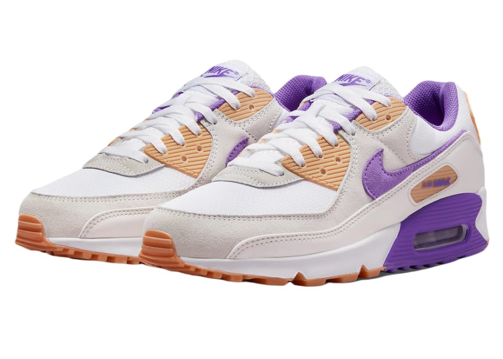 Nike Air Max 90 Men's Shoes Size - 12 White/Action Grape-phantom