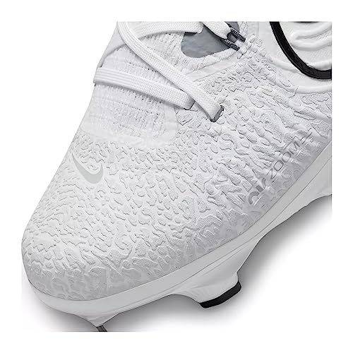 Nike Alpha Huarache NXT DJ6517-100 White-Black-Wolf Grey Men's Metal Baseball Cleats 8.5 US