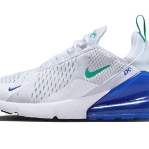 NIKE Women's AIR MAX 270 Shoes, White/Neptune Green-lapis, 8.5