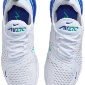 NIKE Women's AIR MAX 270 Shoes, White/Neptune Green-lapis, 8.5