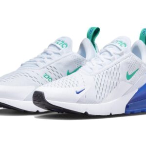 NIKE Women's AIR MAX 270 Shoes, White/Neptune Green-lapis, 8.5