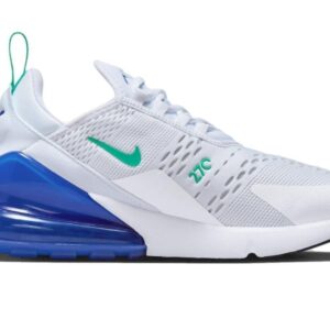 NIKE Women's AIR MAX 270 Shoes, White/Neptune Green-lapis, 8.5