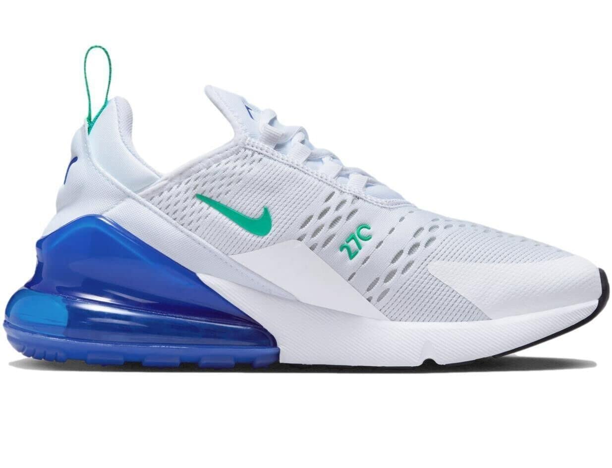 NIKE Women's AIR MAX 270 Shoes, White/Neptune Green-lapis, 8.5