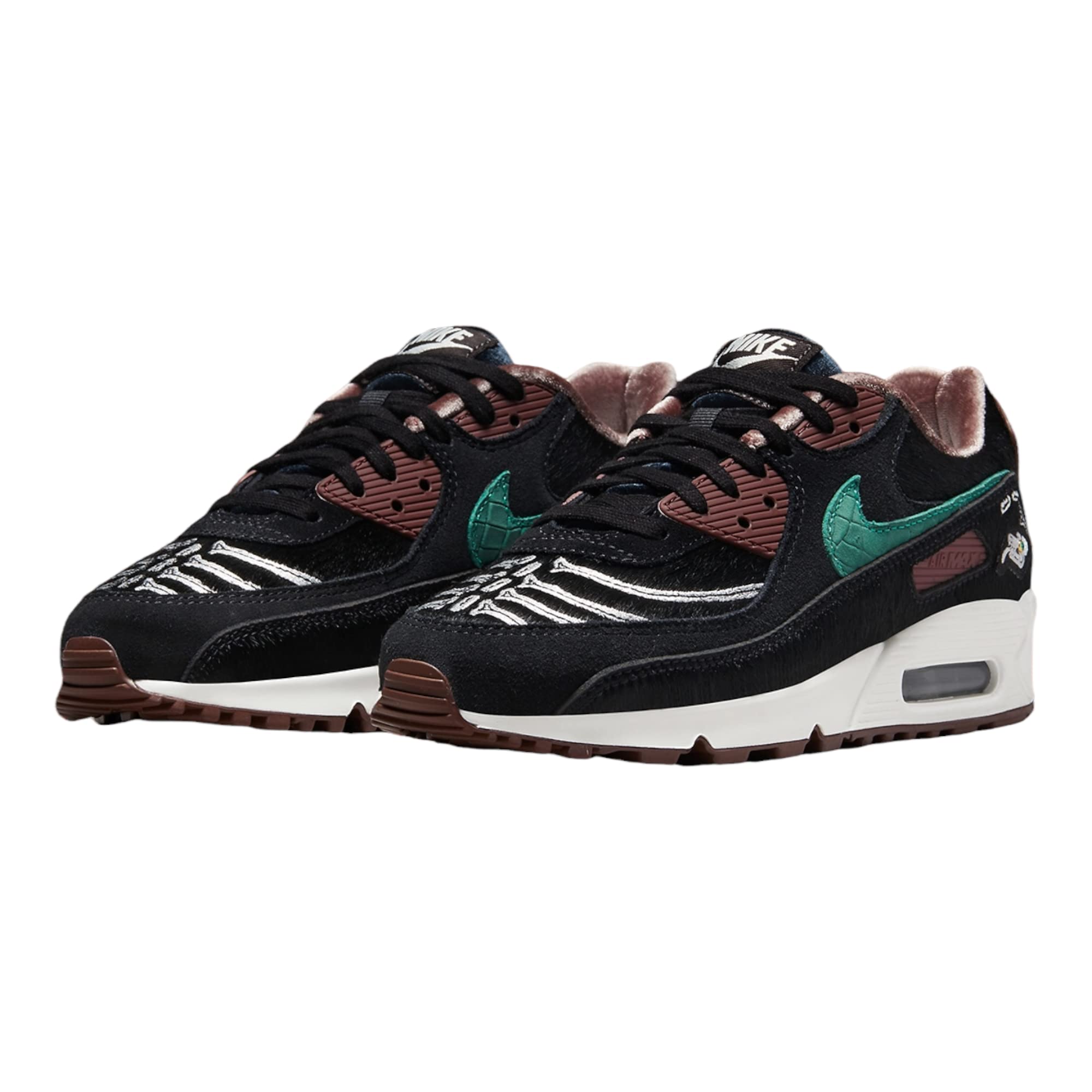 Nike Women's Air Max 9 Shoe, Black/Green Noise-sail, 7.5