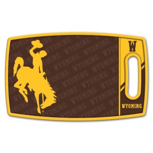 youthefan ncaa wyoming cowboys logo series cutting board