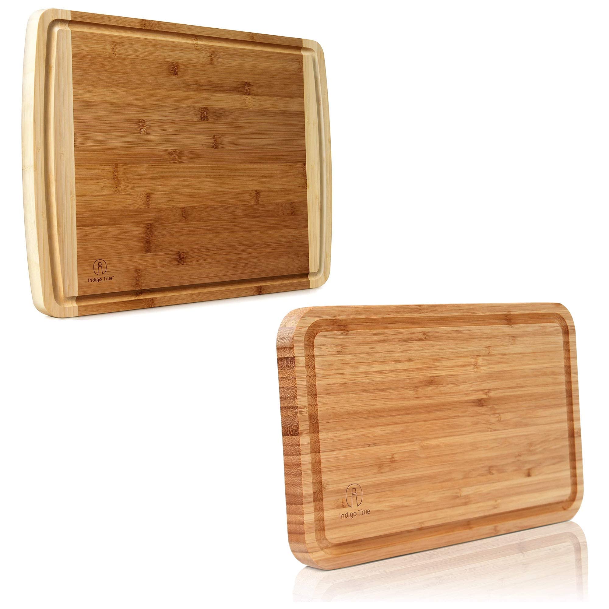 Extra Large Bamboo Cutting Boards with Small Bamboo Cutting Board with Juice Groove