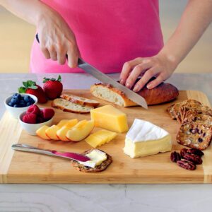 Extra Large Bamboo Cutting Boards with Small Bamboo Cutting Board with Juice Groove