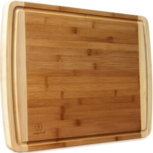 Extra Large Bamboo Cutting Boards with Small Bamboo Cutting Board with Juice Groove