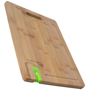 Bambum Livada - Bamboo Cutting Board with Built-In Knife Sharpener, Cutting Board with Juice Groove and Handle