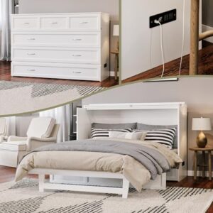 AFI, Northfield Murphy Bed Chest, Queen, White