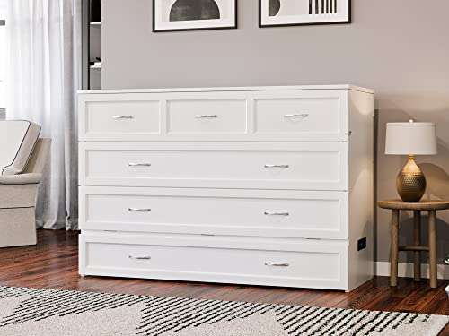 AFI, Northfield Murphy Bed Chest, Queen, White