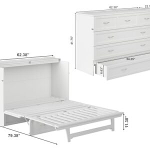 AFI, Northfield Murphy Bed Chest, Queen, White