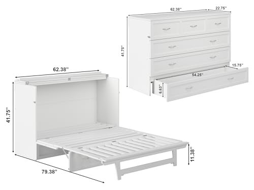 AFI, Northfield Murphy Bed Chest, Queen, White