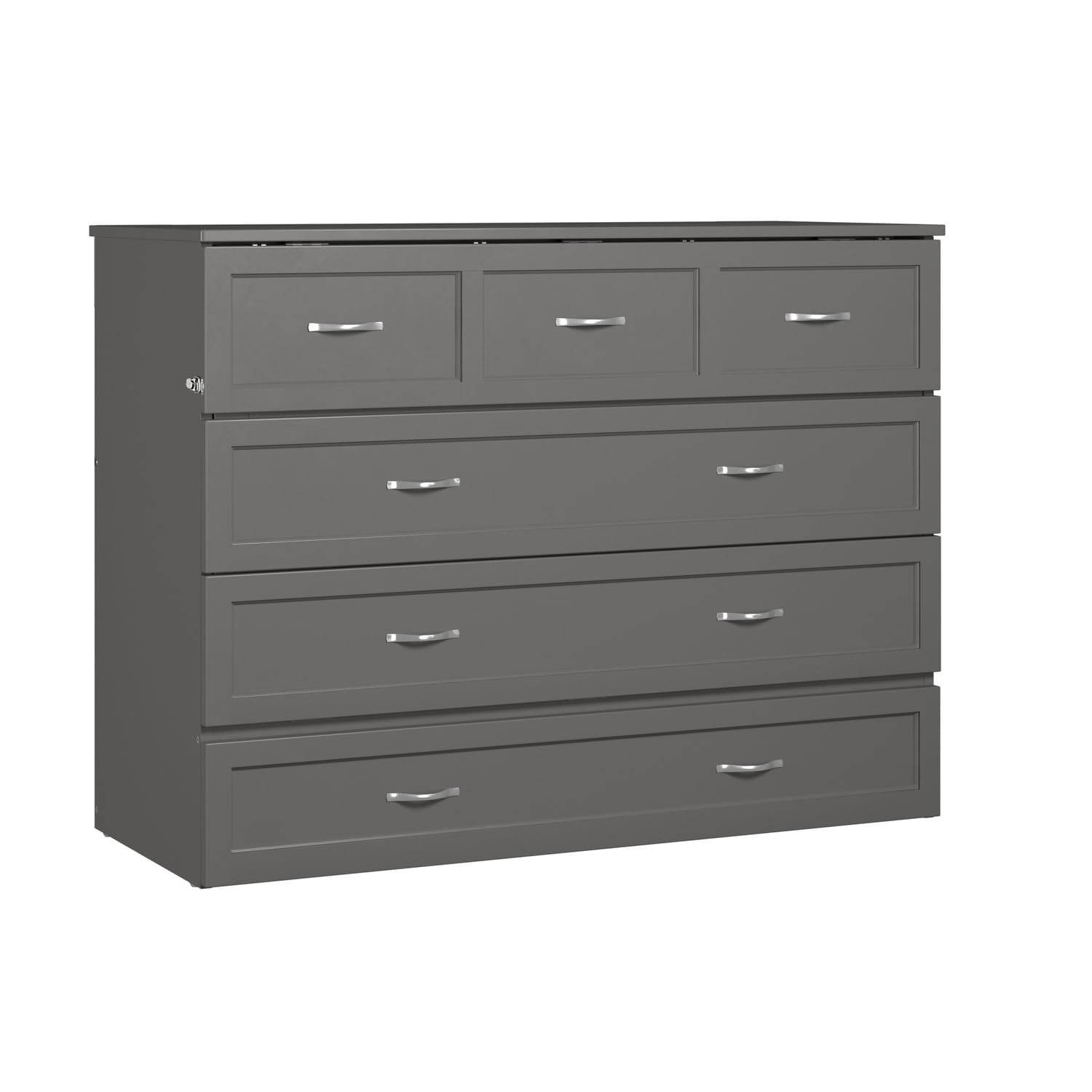 AFI Deerfield Murphy Bed Chest Full w/Charger Grey