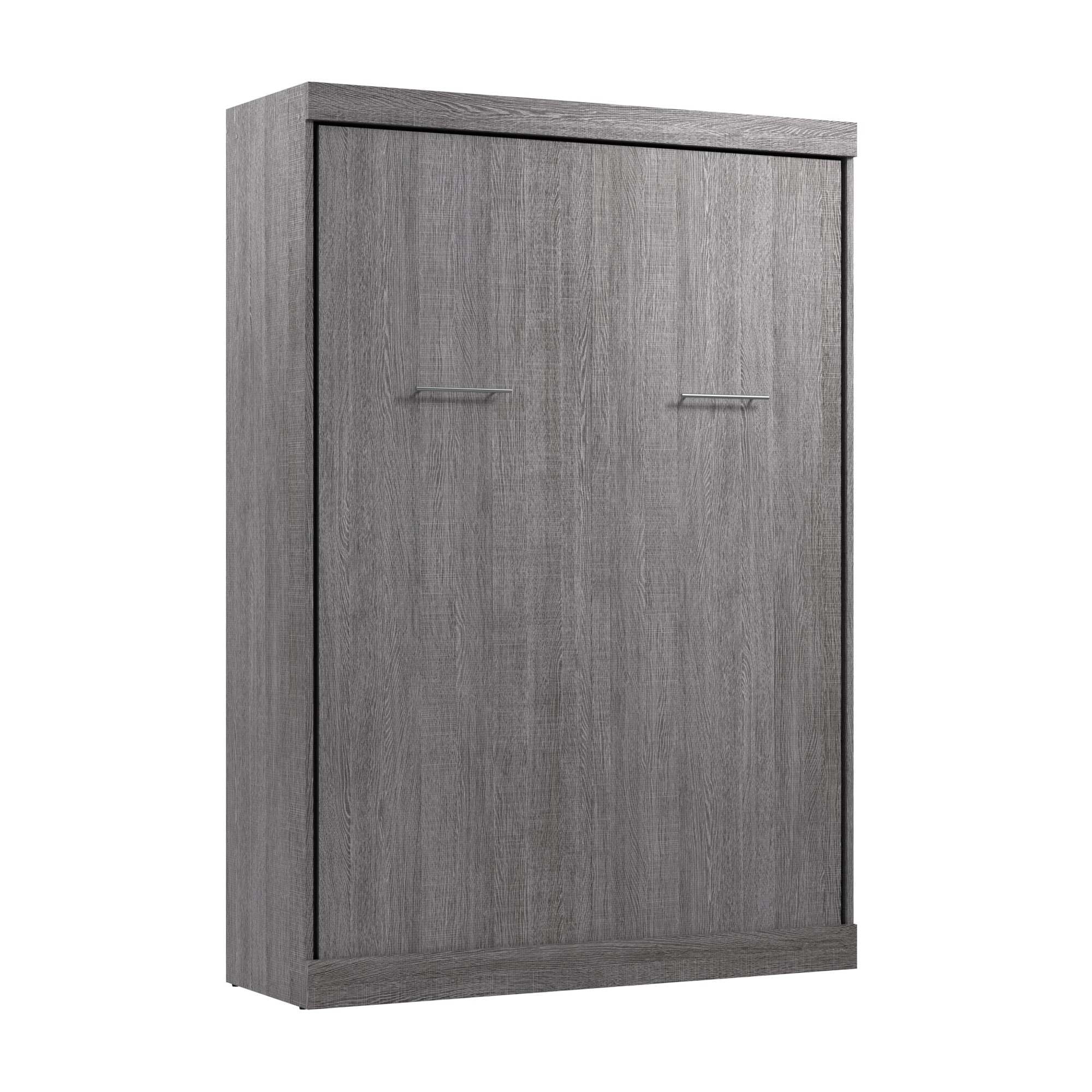 Bestar Nebula 59W Full Murphy Bed in Bark Gray, Sleeping Arrangement for Multipurpose Room