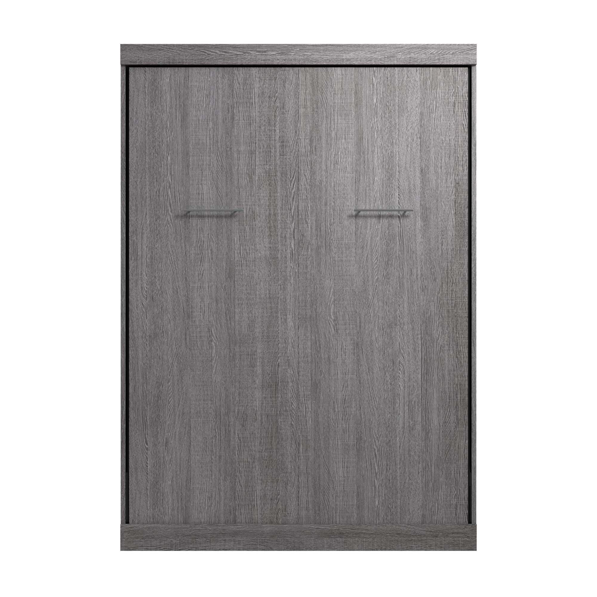 Bestar Nebula 59W Full Murphy Bed in Bark Gray, Sleeping Arrangement for Multipurpose Room