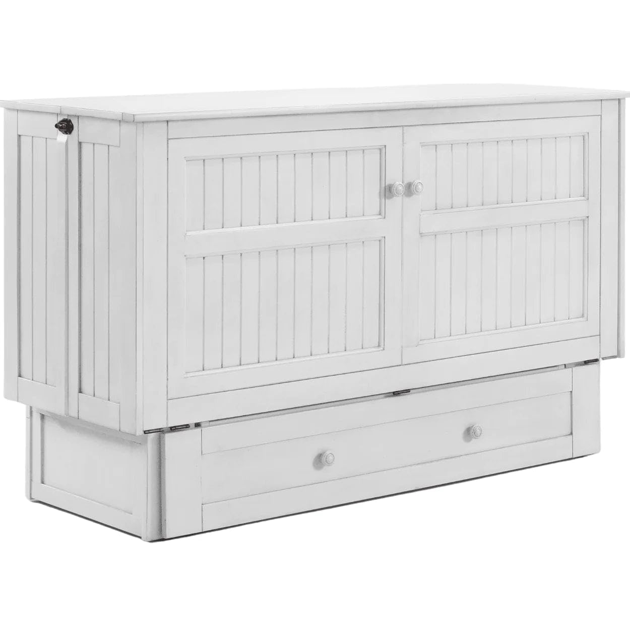 Night and Day Furniture Daisy Murphy Cabinet Bed, Queen, White