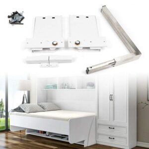 futchoy diy murphy bed hardware kit, queen-size wall bed mechanism hardware kit for horizontal wall mount (small size bed)