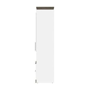 Atlin Designs 95" Queen Murphy Bed with Storage Cabinet in White