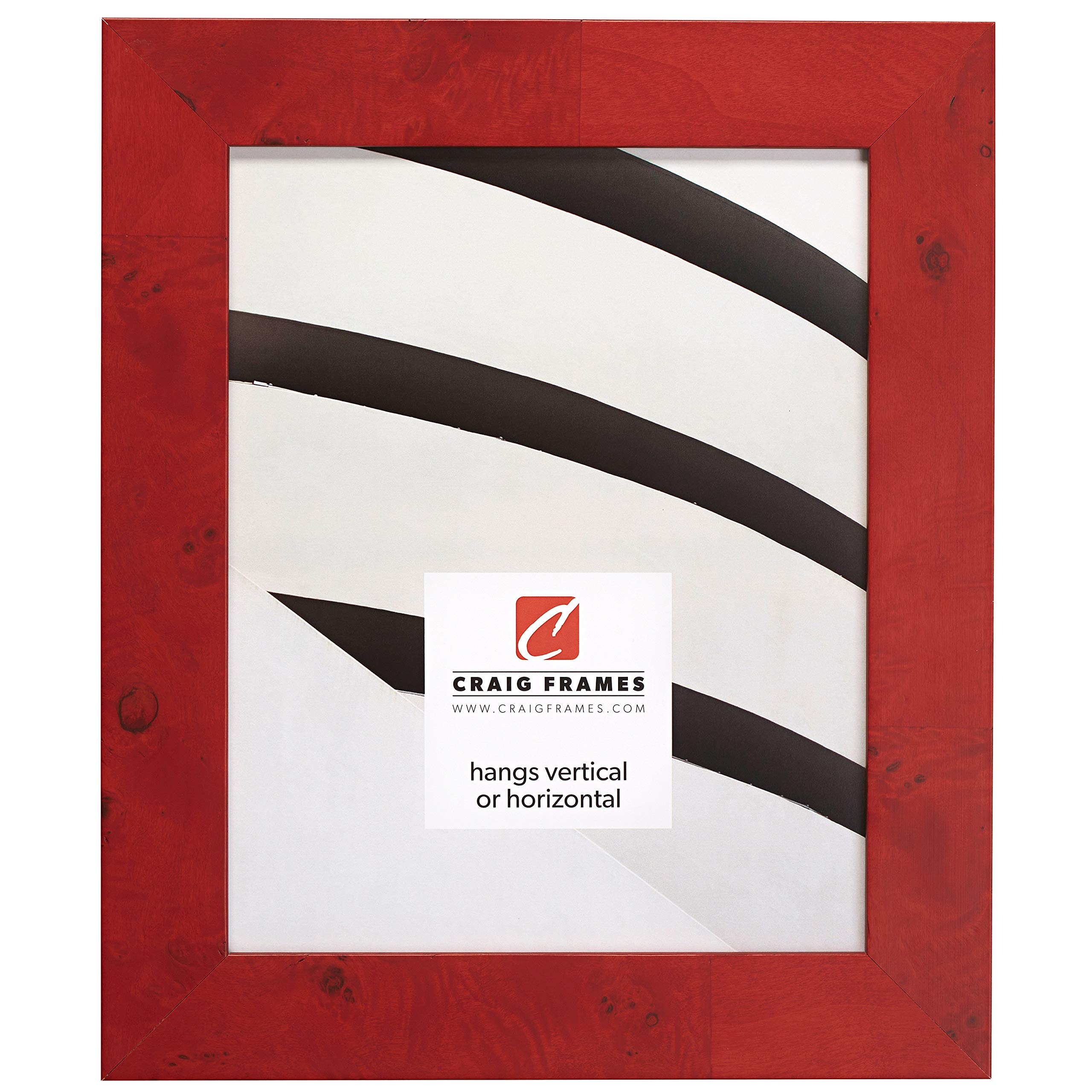 Craig Frames Innovations Picture Frame, 8.5 x 11 Inch, Red Burl