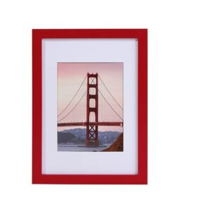 Rikyo Picture Frame 2 Pack, 5x7 inches, Red, Rustic Farmhouse Style, Without Mat, Wall Gallery Photo Frame for Tabletop and Wall Display