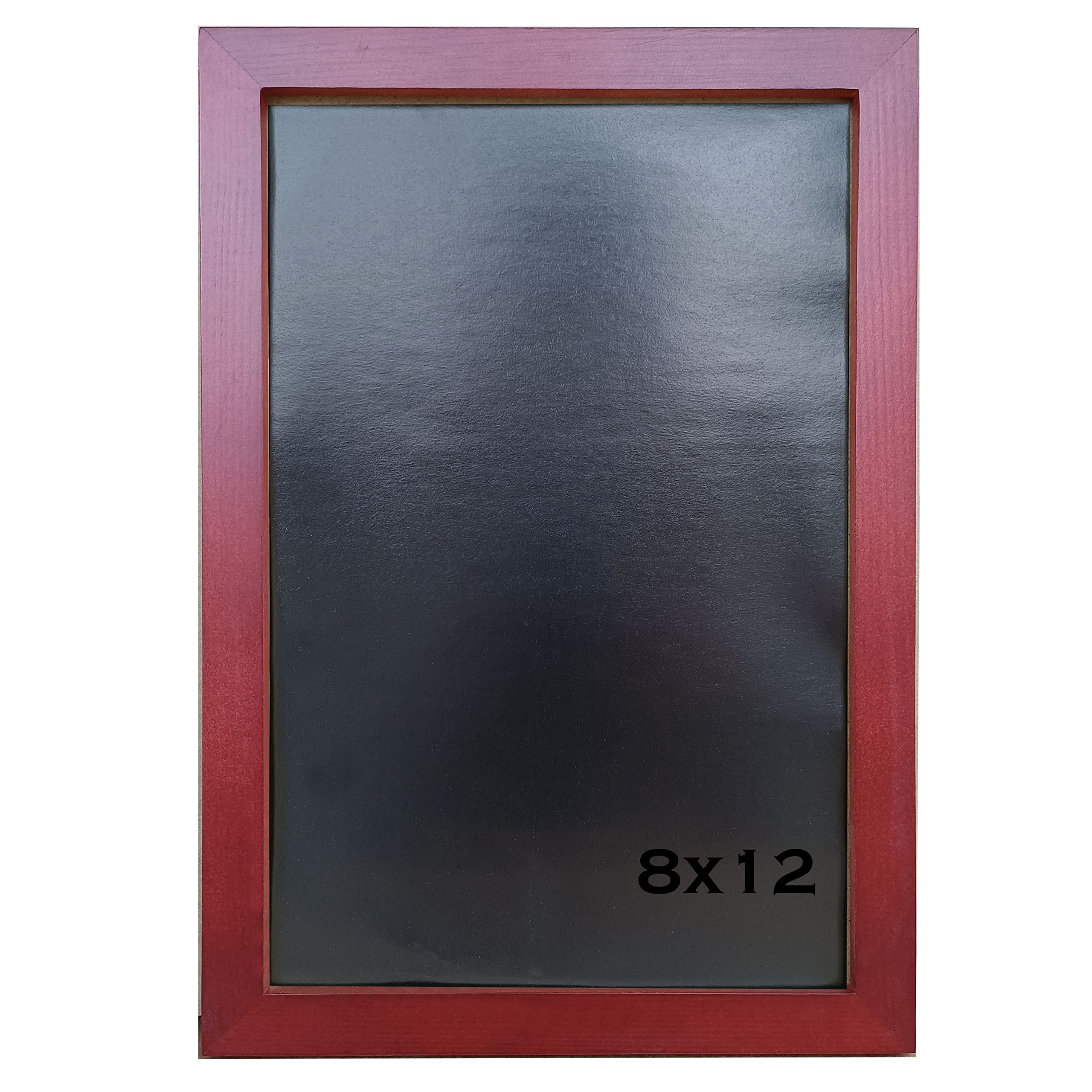 ZXT-parts 8x12 Picture Frame Red. Solid Wood, 2 Acrylic Panels (not Glass), 1 Piece of Copper Paper (Black and White), can Display Works of Art, Photos, etc. Wall hanging.1 Pack.