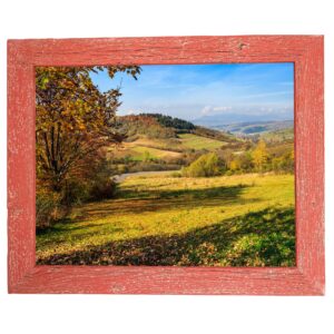 BARNWOODUSA | Farmhouse 18x24 Picture Frame | 1 1/2 inch Molding | 100% Reclaimed Wood | Rustic | Rustic Red