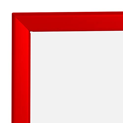 SnapeZo Movie Poster Frame 24x36, Red, 1.25 Inch Aluminum Profile, Front-Loading Snap Frame, Wall Mounting, Professional Series