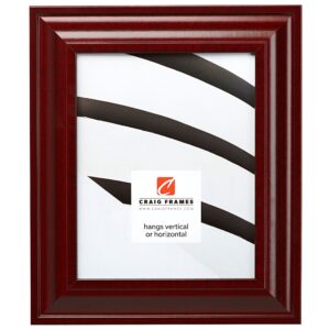 Craig Frames 76039 8 by 10-Inch Picture Frame, Smooth Wood Grain Finish, 2-Inch Wide, Cherry Red