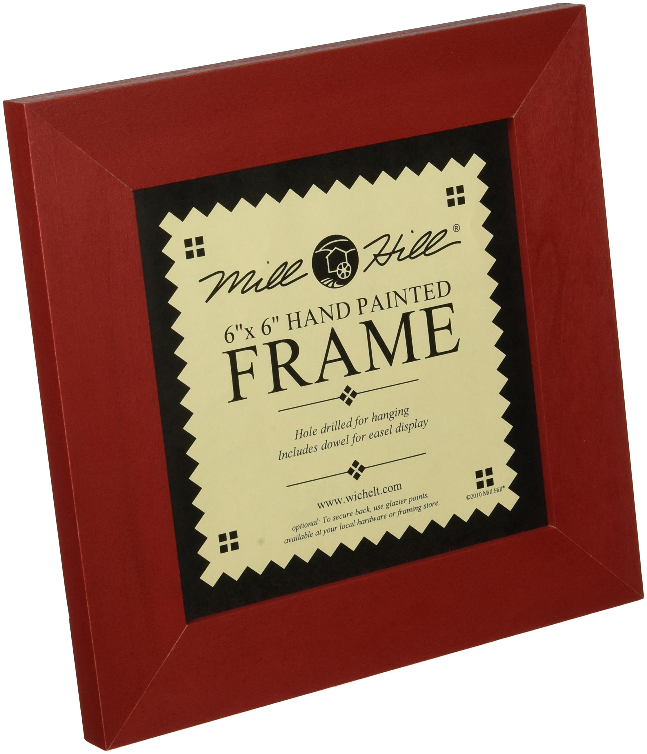 Mill Hill Wooden Frame, Holiday Red, 6 x 6