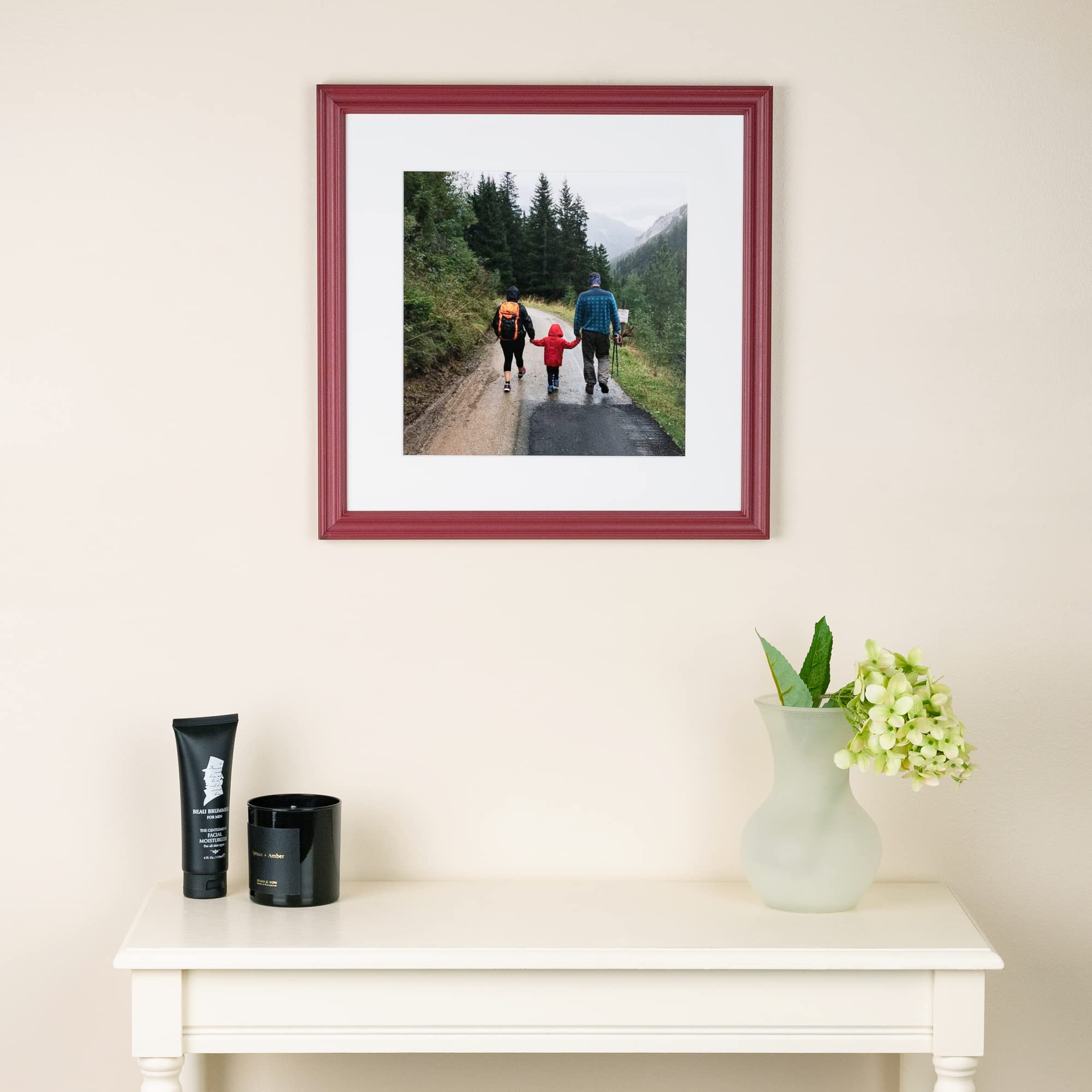 ArtToFrames 15x18 Inch Red Picture Frame, This 1.00 Inch Custom Wood Poster Frame is Red - Comes with Foam Backing 3/16 inch and Regular Glass (FBPL0066-60823-YRED-15x18)