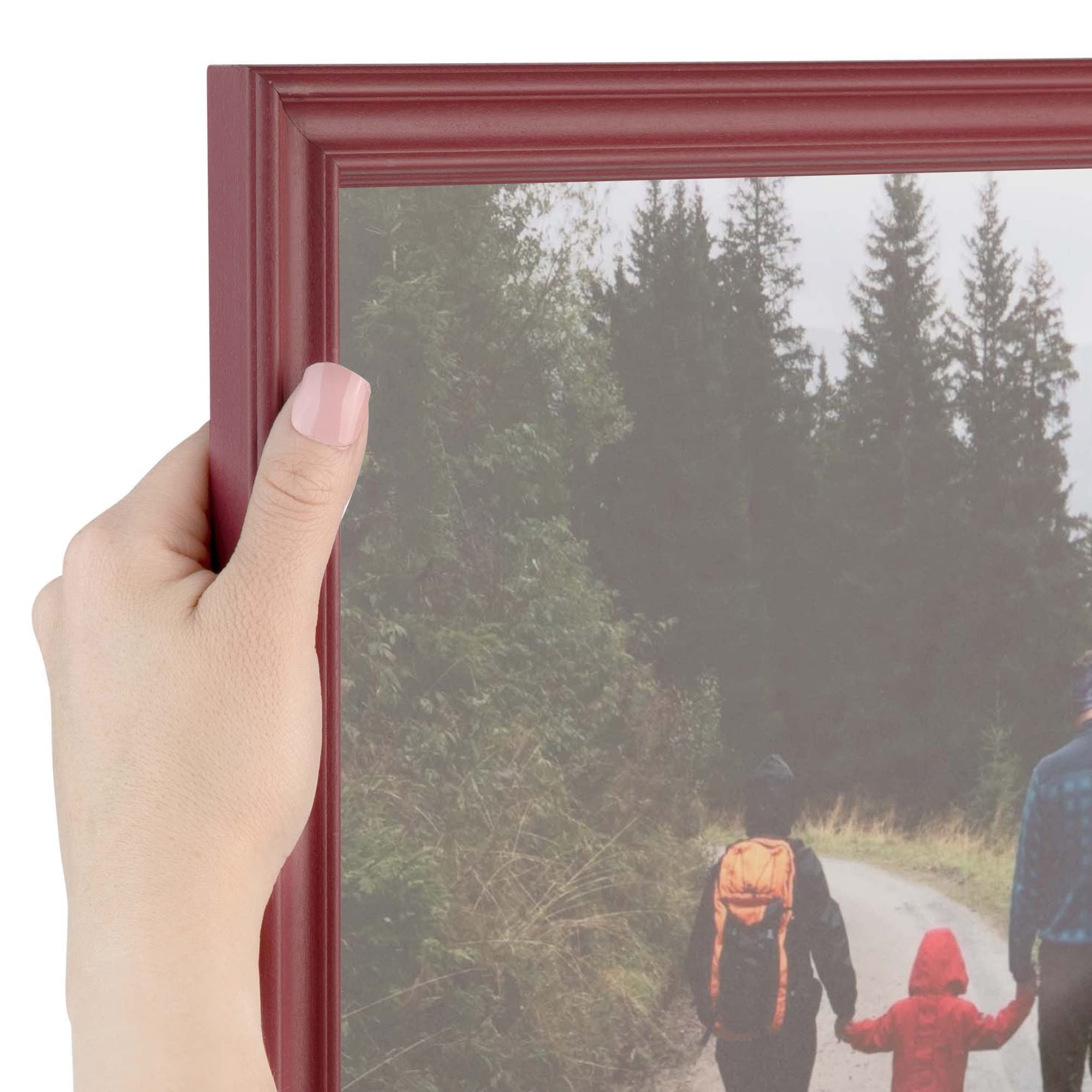 ArtToFrames 15x18 Inch Red Picture Frame, This 1.00 Inch Custom Wood Poster Frame is Red - Comes with Foam Backing 3/16 inch and Regular Glass (FBPL0066-60823-YRED-15x18)