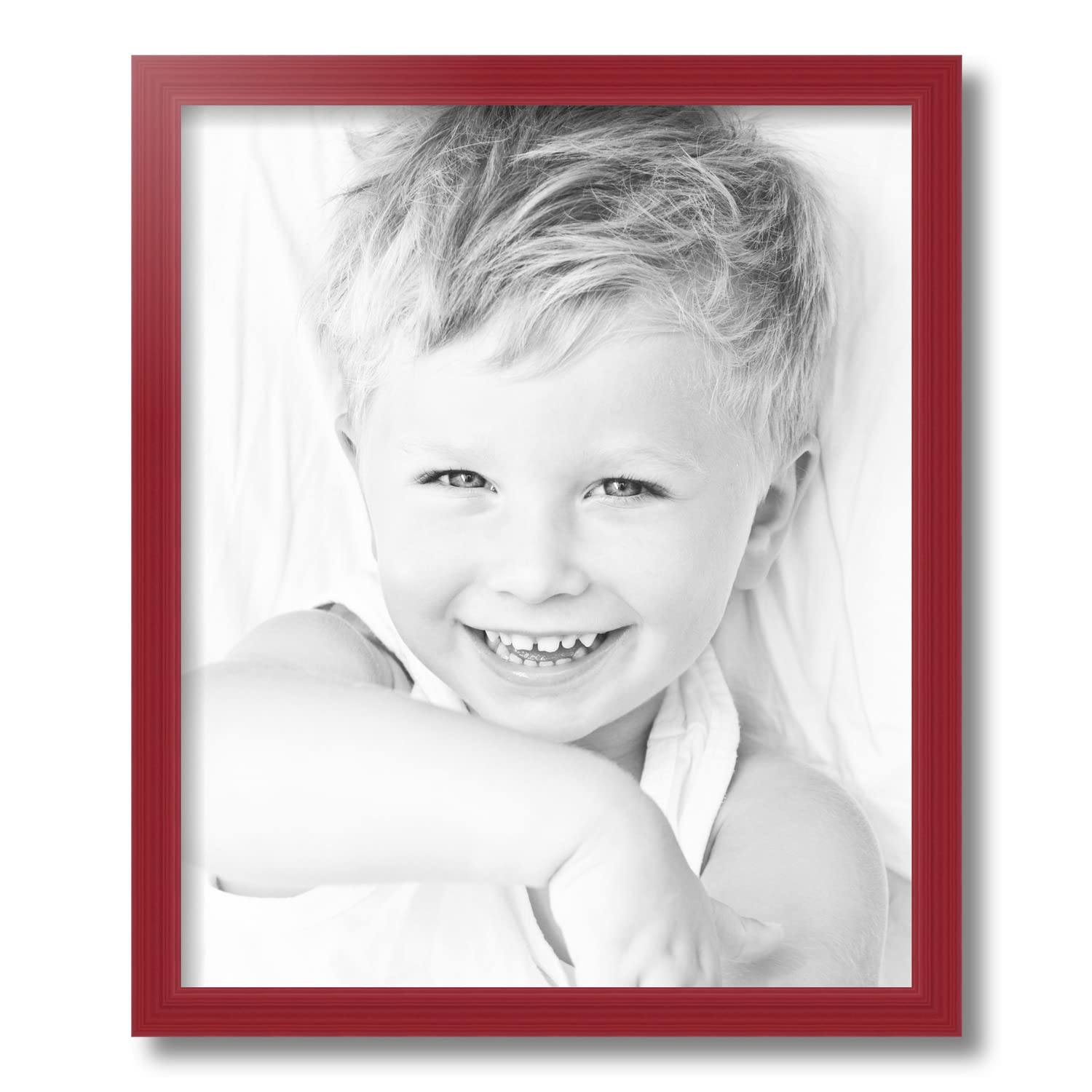 ArtToFrames 15x18 Inch Red Picture Frame, This 1.00 Inch Custom Wood Poster Frame is Red - Comes with Foam Backing 3/16 inch and Regular Glass (FBPL0066-60823-YRED-15x18)